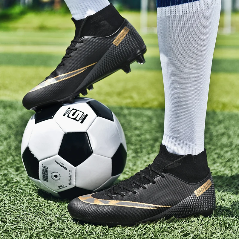 DR.EAGLE Fashion New Specializedl Football Shoes Men's High Ankle Sports Shoes Lightweight Football Children Boy Breathabl football shoes