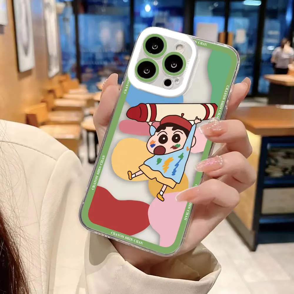Cute C-Crayon S-Shinchan Clear Phone Case Cover