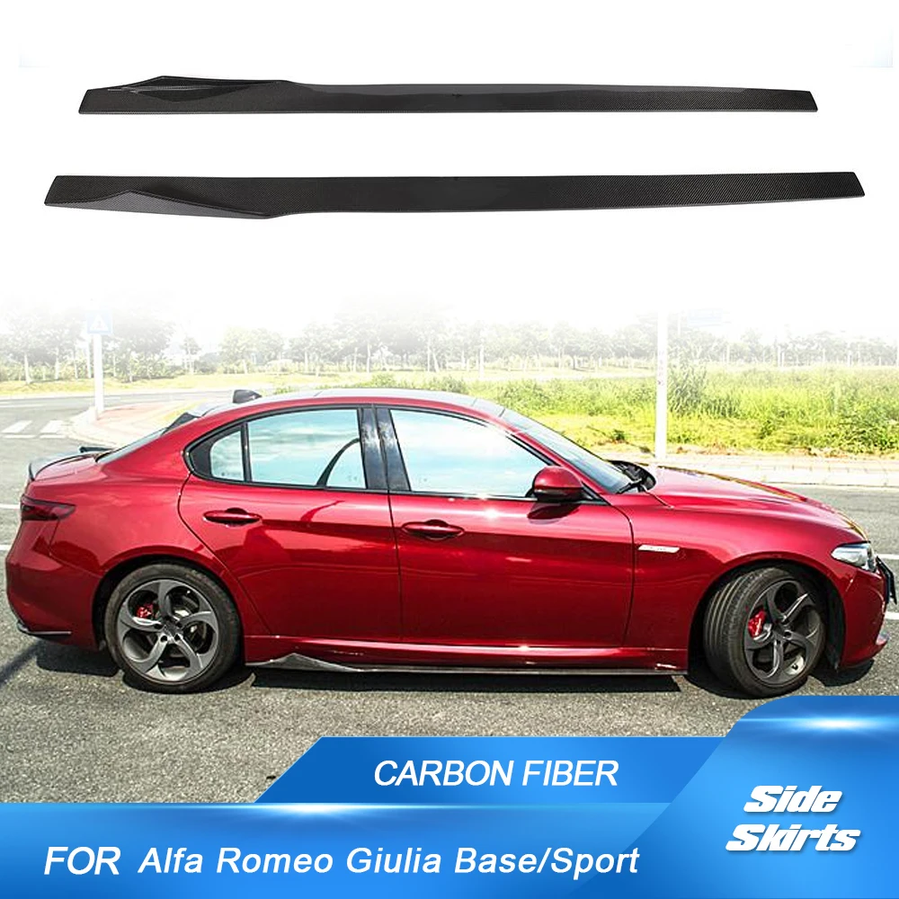 

Боковые юбки из углеродного волокна, подходят для Alfa Romeo Giulia Base Sport Sedan 2015-2020, удлинительные бамперы для нижней двери