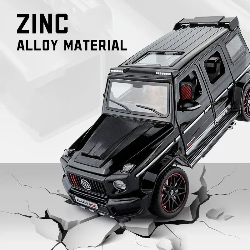 1:24 Mercedes Benz BRABUS G800 High Simulation Diecast Metal Alloy Model car Sound Light Pull Back Collection Kids Toy Gift 6
