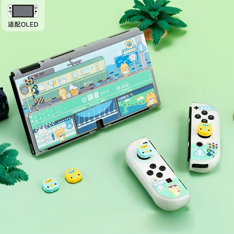 Kawaii-Nintendo-Switch-OLED-Case-Cute-Cat-Hard-PC-Cover-Cartoon ...