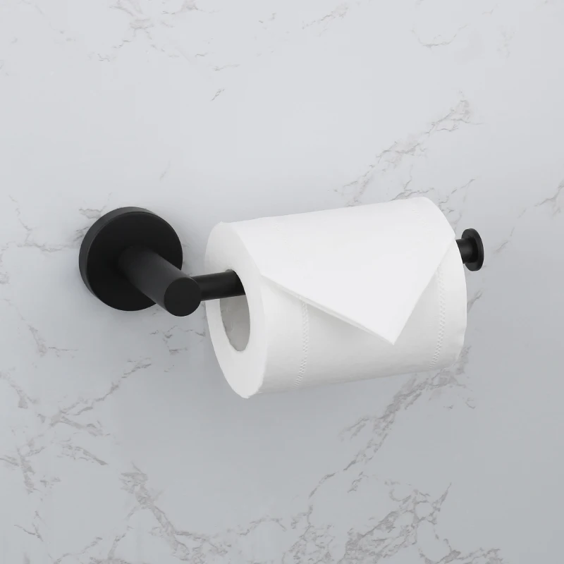 Bathroom Hardware 304 Stainless Steel Matte Black Towel Rack Toilet Paper Holder Soap Holder Towel Bar Toilet Accessories