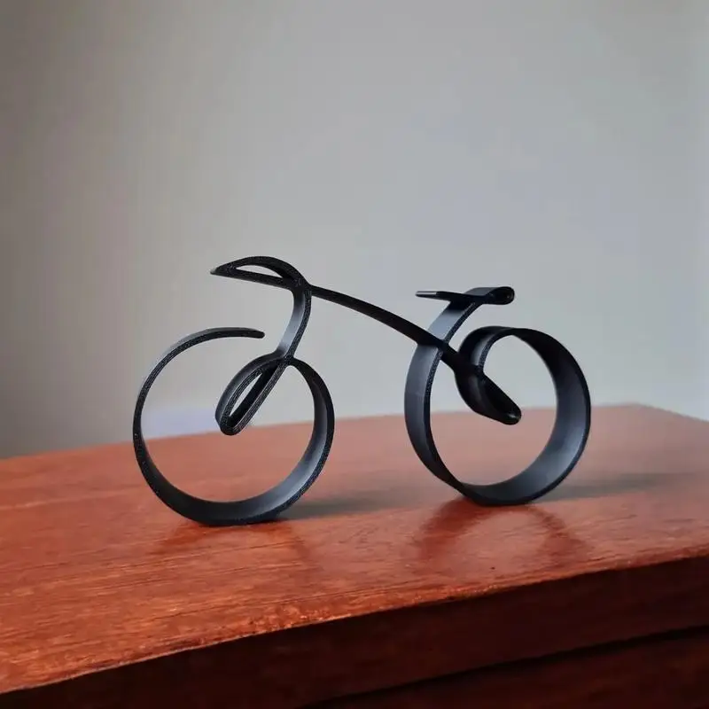 Acrylic Minimalistic Bicycle Sculpture Wire Frame Style Bike Decorations For Home Stylish Bicycle Art Durable Bike Wall Decor