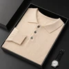 Autumn And Winter New 100% Cashmere Sweater POLO Collar Solid Color Casual Versatile Temperament Fashionable Sweater For Men 6