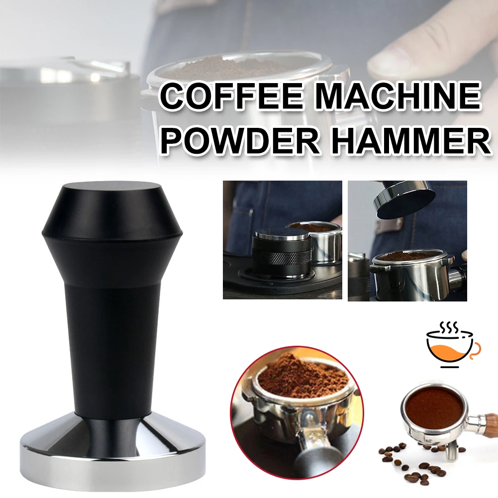 Coffee Tamper Chrome Plated Base Coffee Tamper Powder Hammer 51/53/58mm
