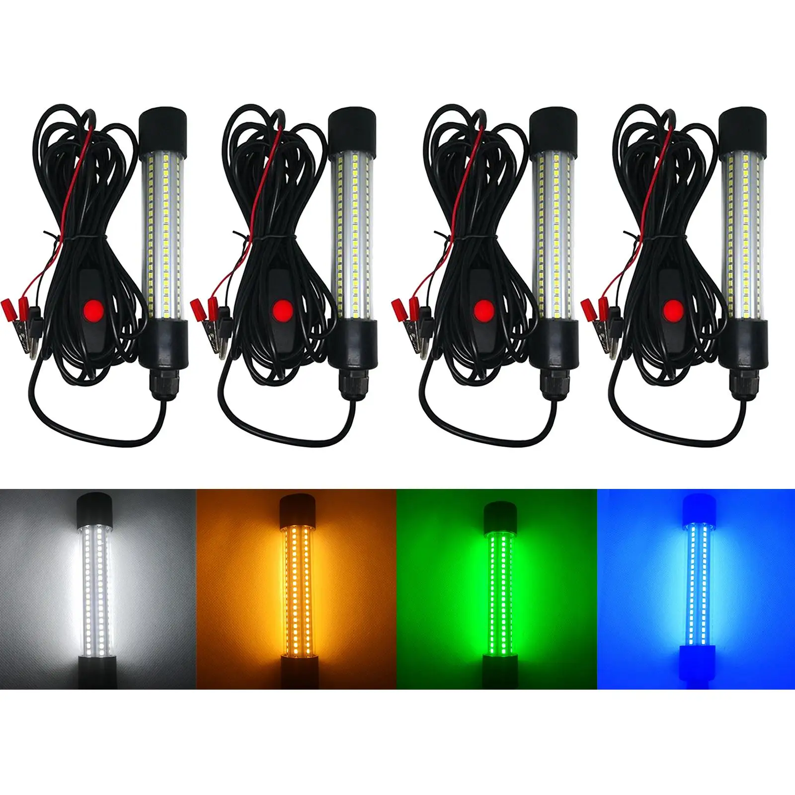12W LED 수중 낚시등, 밝은 크래피 낚시등