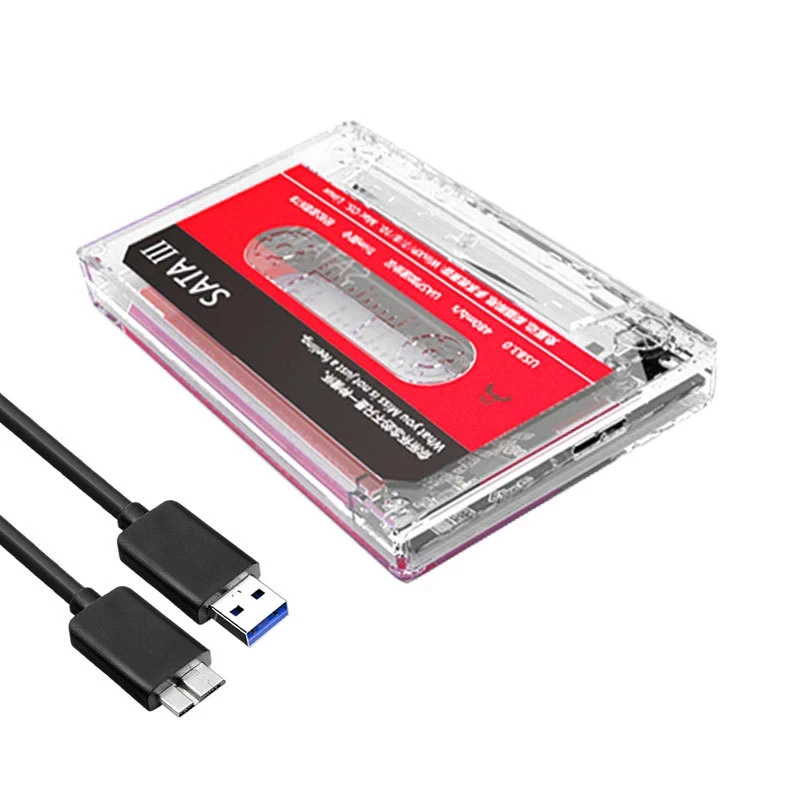 USB 3.0 External Hard Drive Enclosure with UASP Support - Portable 2.5 Inch SATA Hard Drive Case