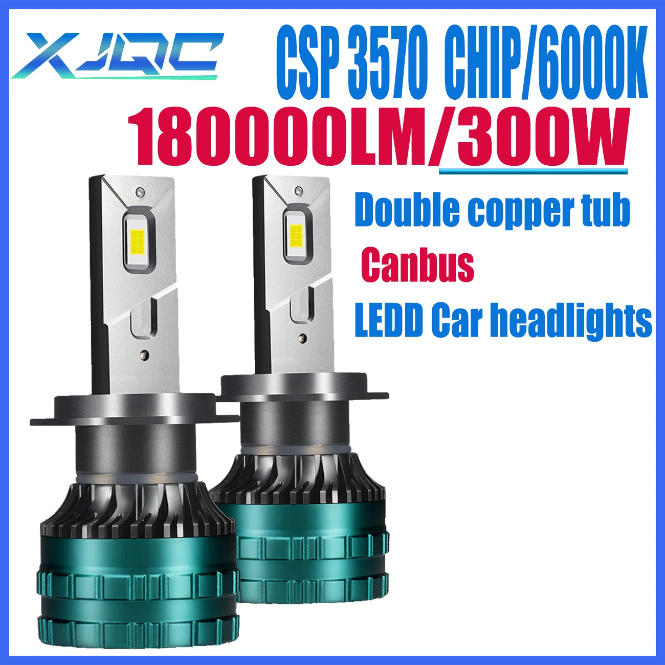 

XJQC F7 180000LM 300W 6000K H7 Лампа головного света CSP 3570 чип автомобильная лампа 12 В H4 H1 9004 H13 9006 9007