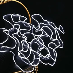 Luxurious Pearl Wave Yarn Flower Wrapping Paper - Elegant Lace Mesh for Handmade Bouquets & Gift Decor (Black pearl)