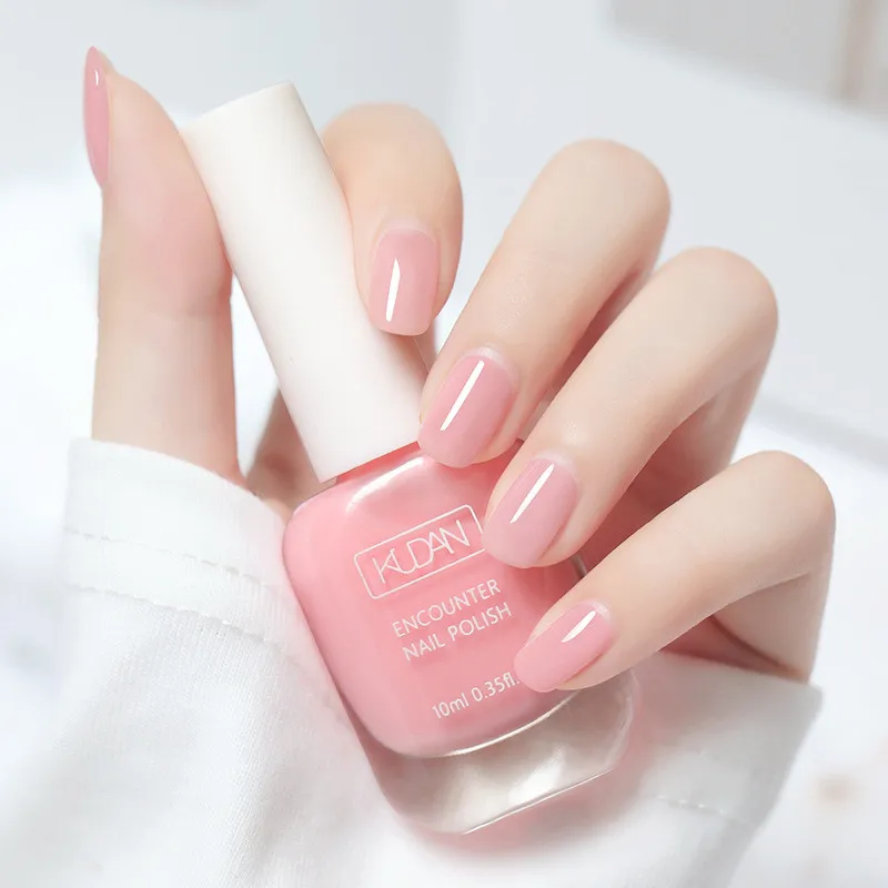 Nail Polish 10ml Water-based Long Lasting Tearable Quick Dry No Bake Semi-permanent Varnish DIY Fashion Manicure 40 Color