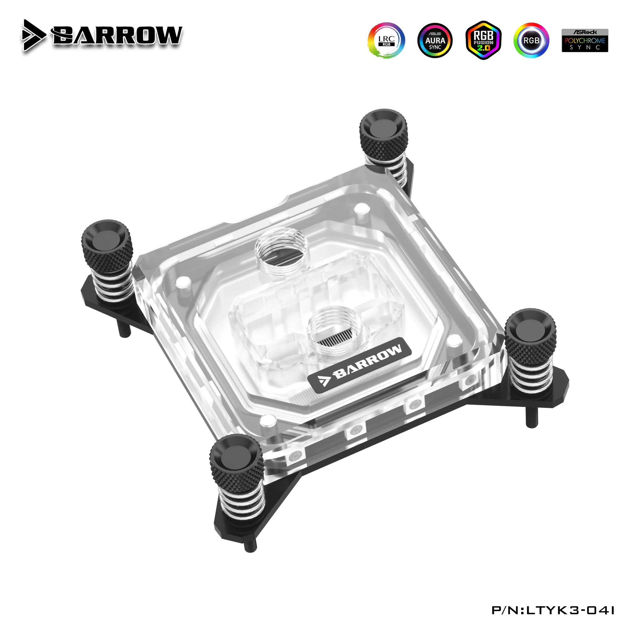 Barrow Aurora 5v Acrílico Cpu Water Block Compatível para Lga 1700120020112066115x Preto Branco Ltyk304i
