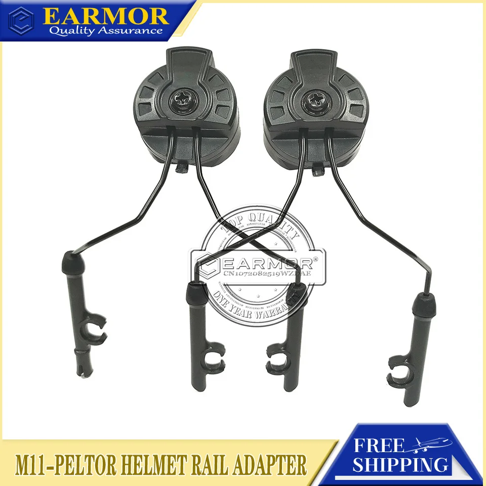 

EARMOR Tactical Headset ARC Helmet Rails Adapter Ops-Core FAST Helmet Suitable for 3M Peltor Comtac Headset 360 Degree Rotating