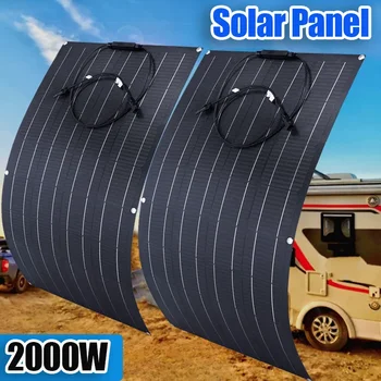 Solar Panel 500w1000w1500w2000w Super Power Suitable For RV Boat Car Household Camping 18V 36V Battery Charger Solar Panel Kits