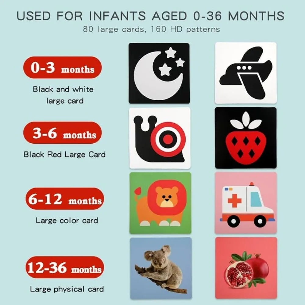 Montessori 0-12month děťátko vidění podnět karet černá a bělouš kontrast karet stimulovat novorozence vizuální záhy učení hraček