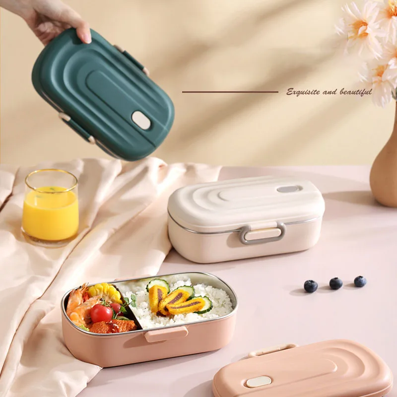 Cute Stainless Steel Lunch Box for Women Kids School Picnic Meal Prep Food  Storage Containers Bento Box Japanese Style Storange