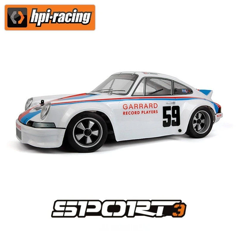 Hpi1/10 레이싱 스포츠 3 1973 카레라 시뮬레이션 RC 전동 드리프트 자동차 (RC 애호가를 위한 야외 드리프팅용)