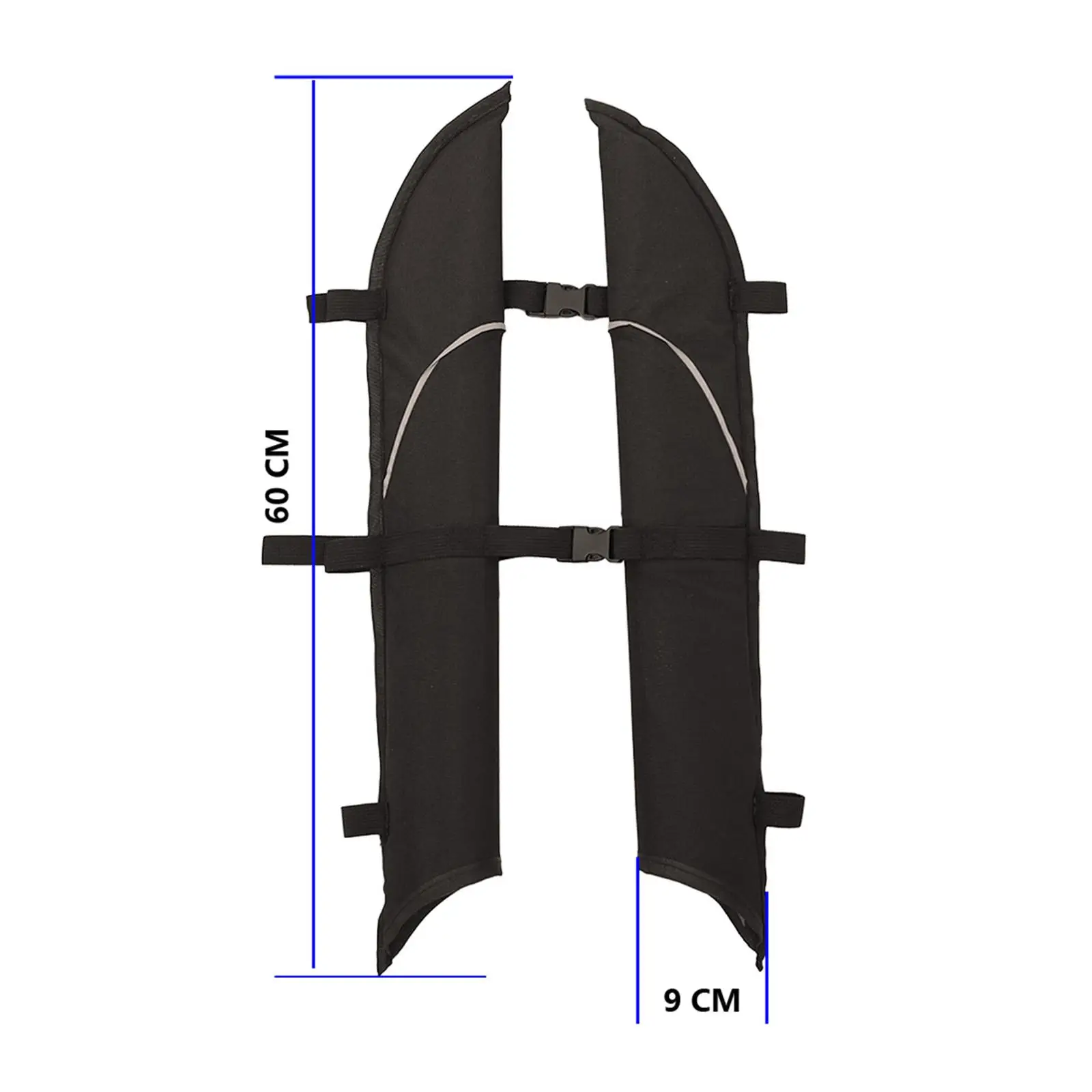 2x Universal Kayak Paddle Scabbards with Reflective Trim Oxford Cloth Fixing for