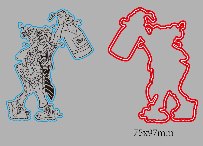 Drunkard Transparent Silicone Rubber Clear Stamp And Metal Die Sheet Scrapbooking DIY Cute Pattern Photo Album Package