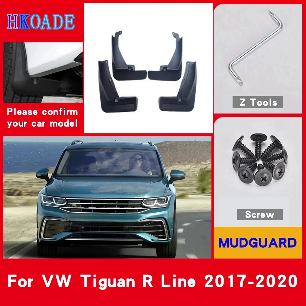 

Брызговики для крыльев автомобиля для VW Tiguan R Line 2020-2017 Брызговики Брызговики Брызговики для крыльев крыльев Аксессуары для автомобильных крыльев