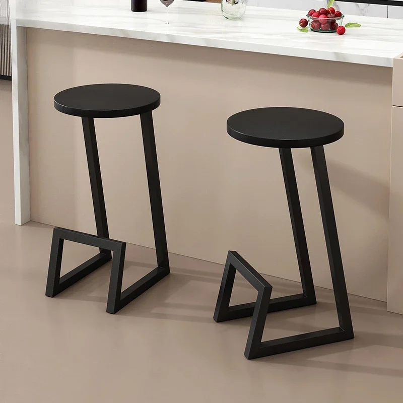 Nordic Minimalist Bar Stool, Creative Restaurant Seats, Iron High, Footed Dining Chairs, Versatile Scene, Counter Stools, Alien