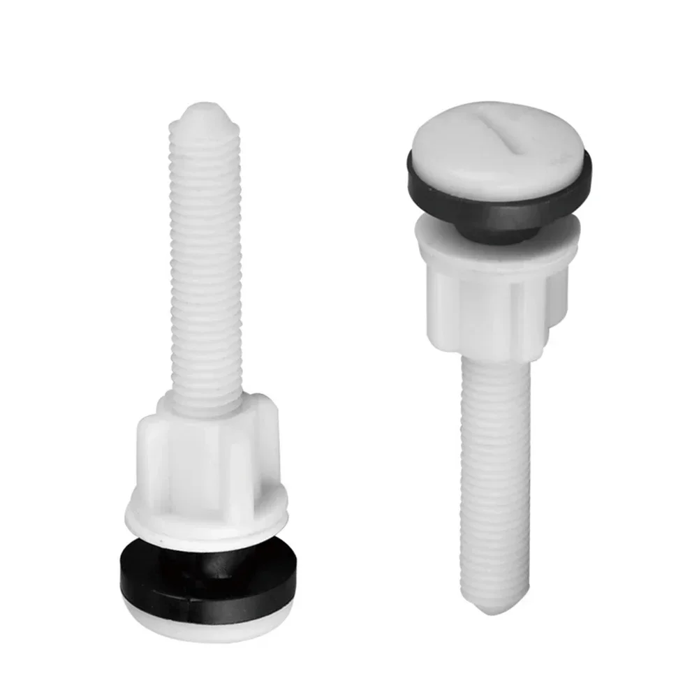Toilet Tank Fixing Kit 2Pcs Plastic Toilet Hinge Close Coupling Bolts & Nuts With Washers