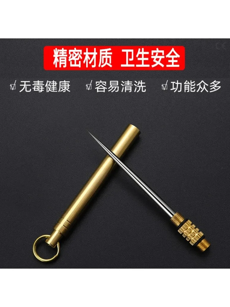 Titanium EDC Pocket Toothpick with Case 2