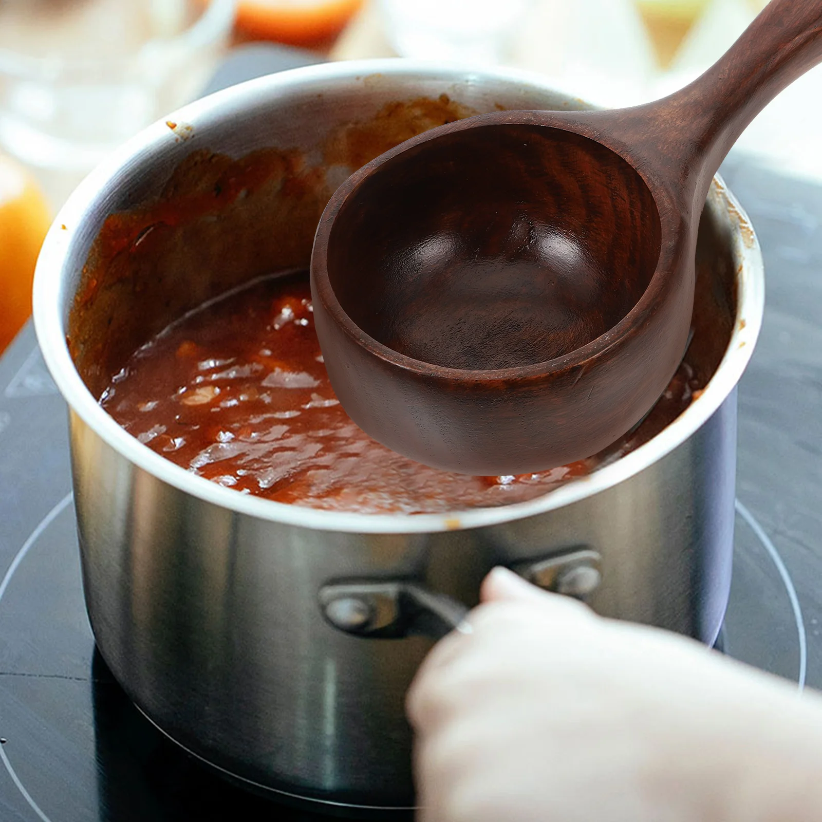 

Wooden Bowl Kitchen Supply Soup Scoop Rice Spoon Household Multipurpose Gadget Water Ladle Coffee