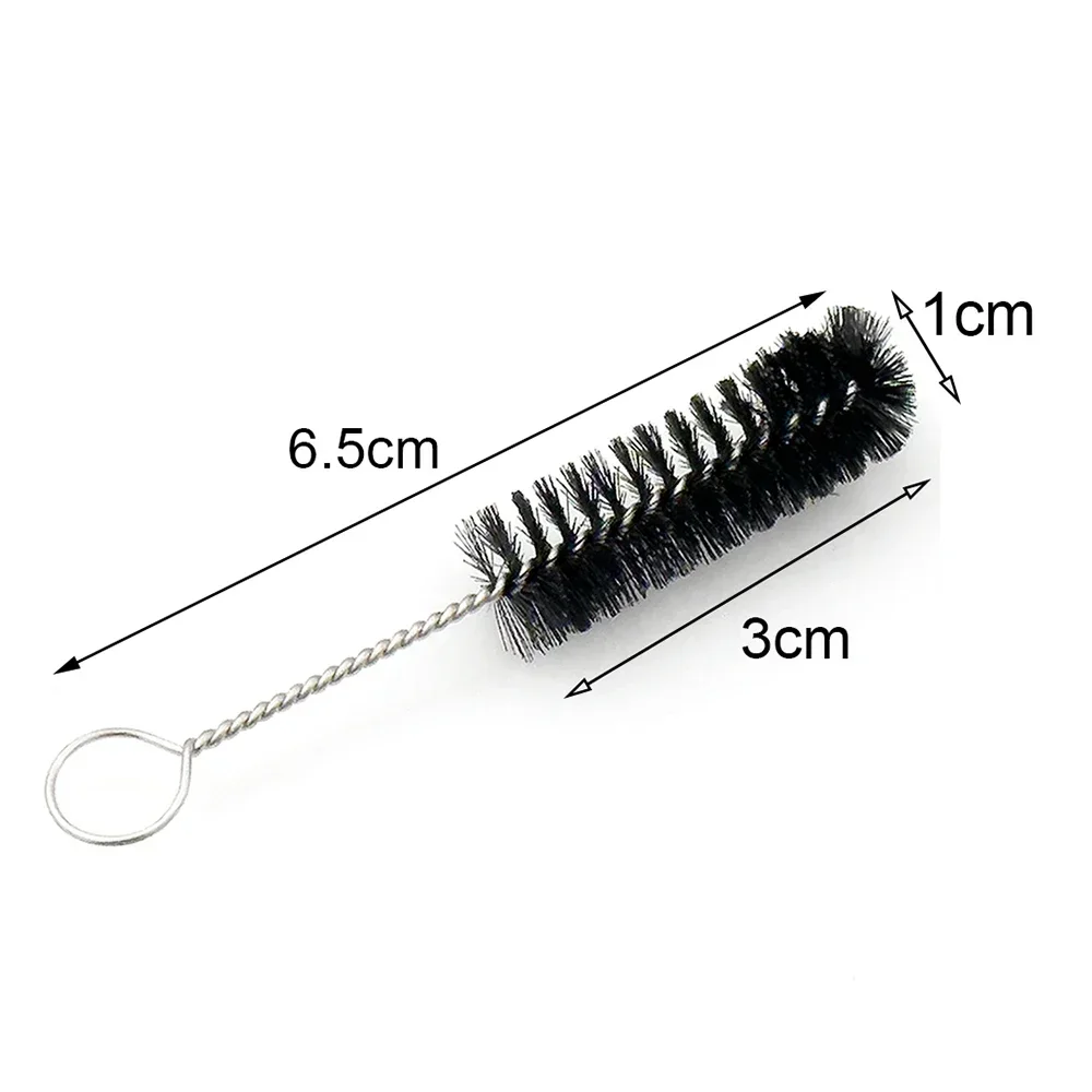 5pcs Durable 5cm Wire Tube Brush Metal Handle Steel Wire Soft Cleaning Brush Glass Hand Tool 6