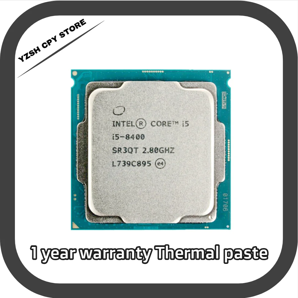 

Intel Core i5-8400 i5 8400 2.8 GHz Six-Core Six-Thread CPU Processor 9M 65W LGA 1151