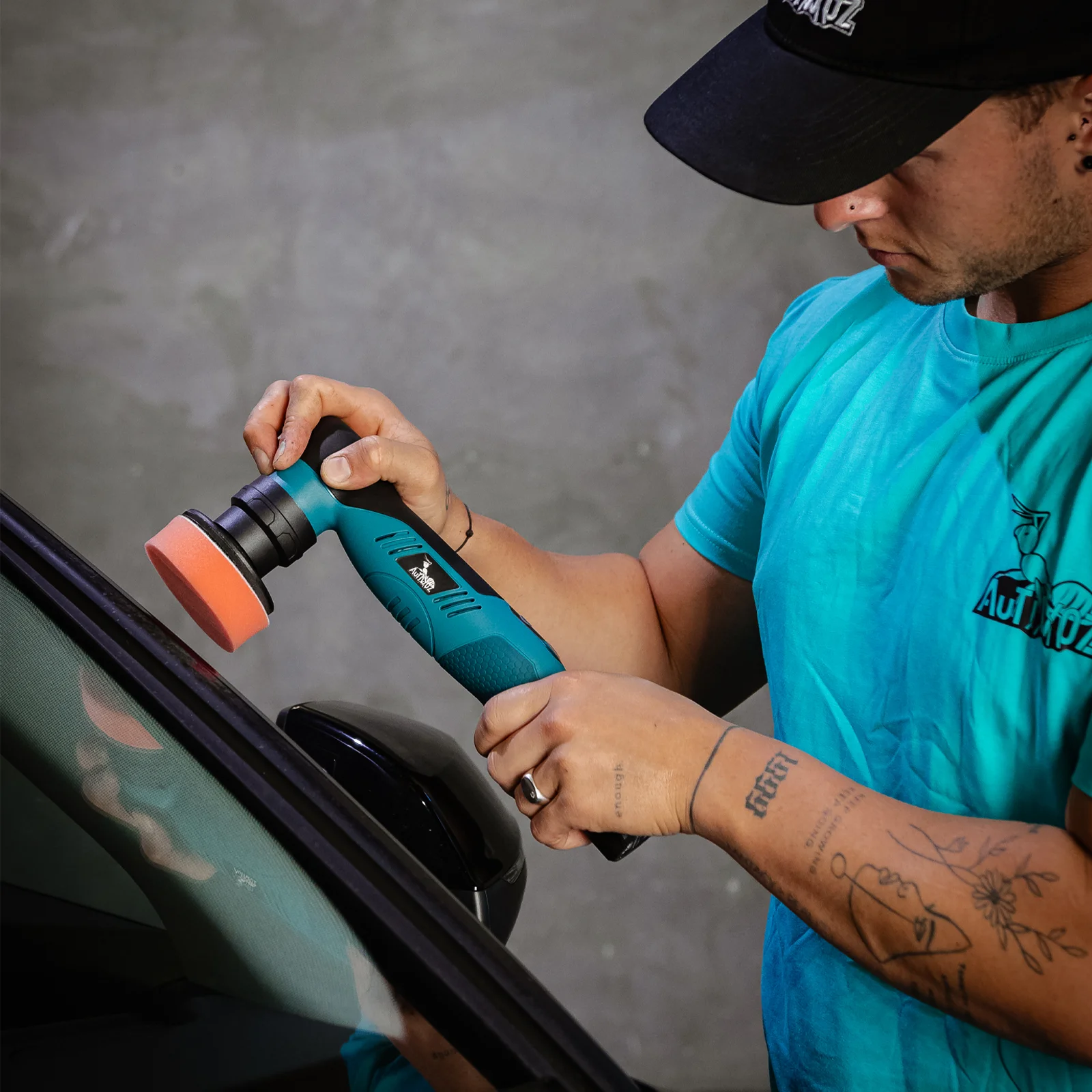 AUTIWOZ W02PO62 12V Cordless Car Polisher Mini Wireless Polishing Machine with Variable Speed Dual Action Detailing Pads Car Polisher