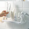 1pc Self-Adhesive Cartoon Figures Supported Plastic Shelf, No-Drill Bathroom Storage Rack, Kitchen Organizer for Spice Jars 6