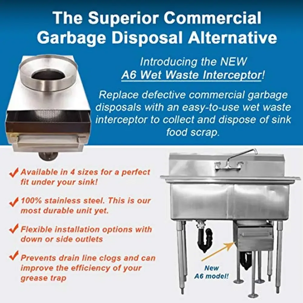 Sink Strainer Restaurants Easy Garbage Disposal Replacement Saves Water & Electricity Cleaner Grease Trap