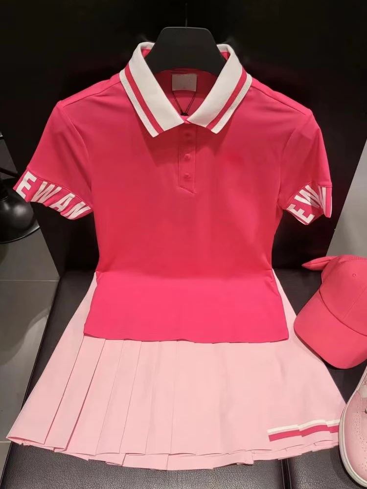 New summer golf wear for women casual, breathable quick drying sporty short sleeve T-shirt