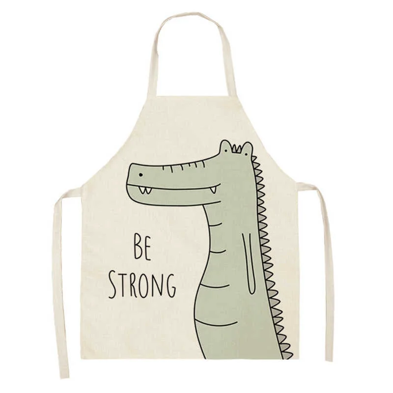 Naprún Cócaireachta Cistine Naprúin Chlóite Ainmhithe Do Leon Elk Bear Sionnach Mná Rothar Muinchille Bib Apron Páistí Apron Baile Bib