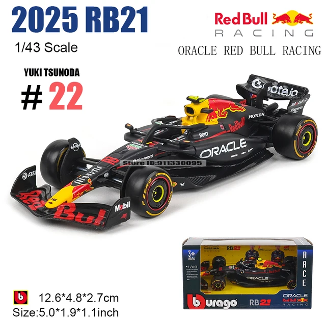 Bburago 1:43 F1 Red Bull RB21 2025 White Japan Station #1