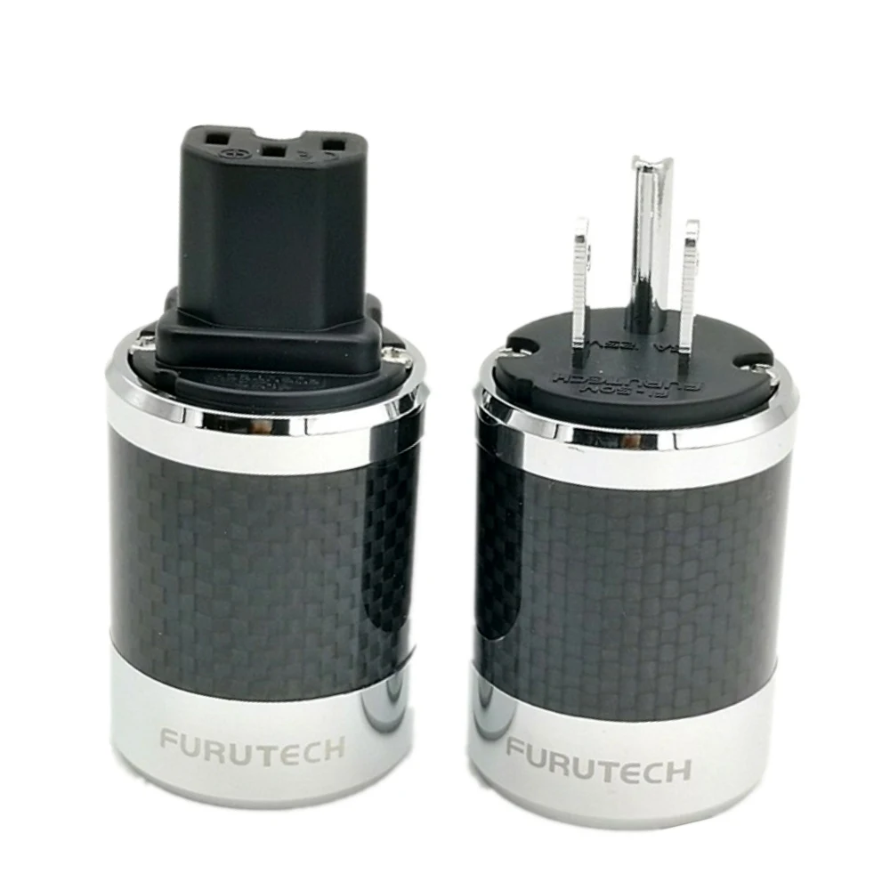 Schuko Furutech FI-E50 FI-50M FI-50 Crystal EU/US Power Rhodium Plating Supply Plug Connector Adapter 15A/250V Hifi