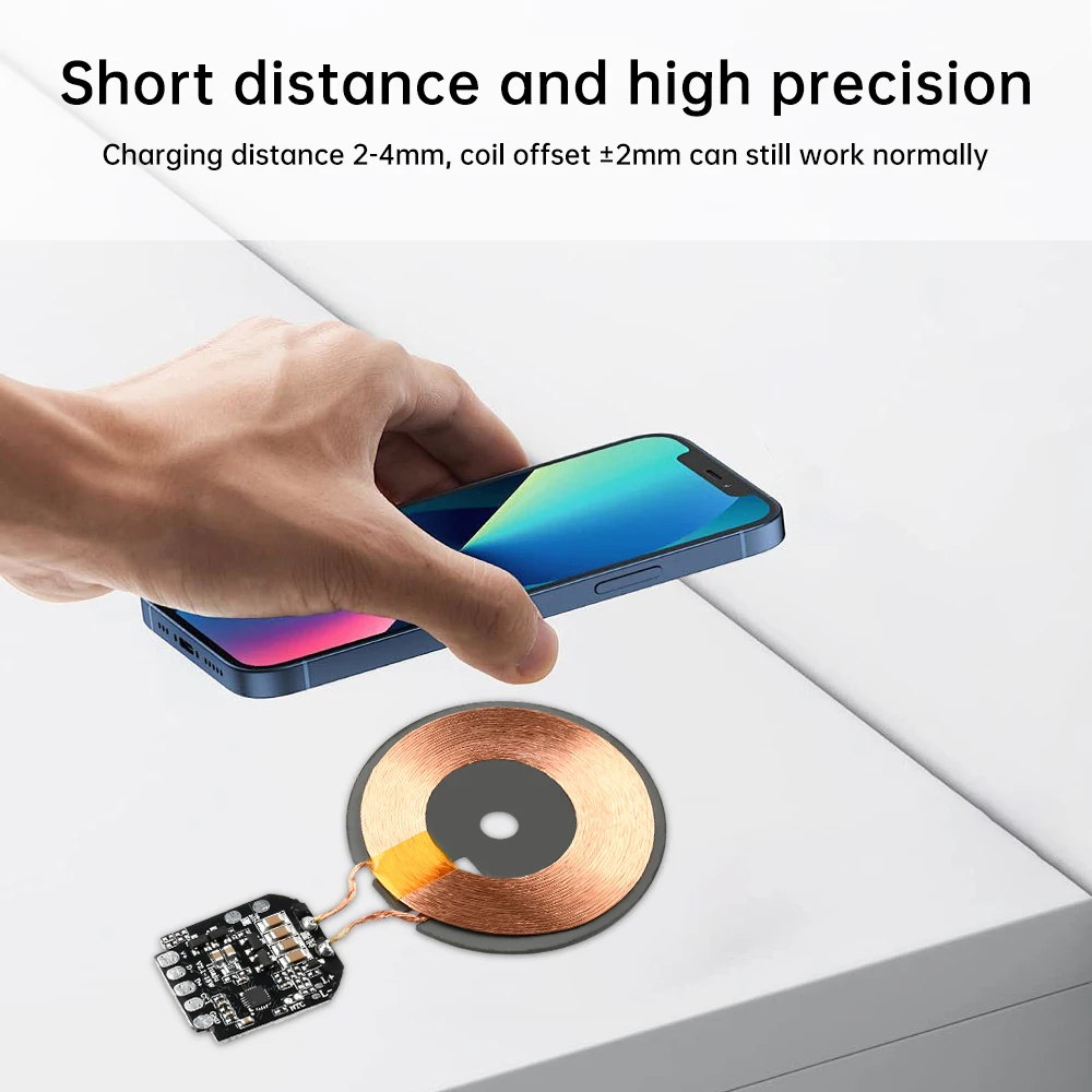 15W Wireless Charger Module with Magnetic Charging Coil (1 or 5 Pack)