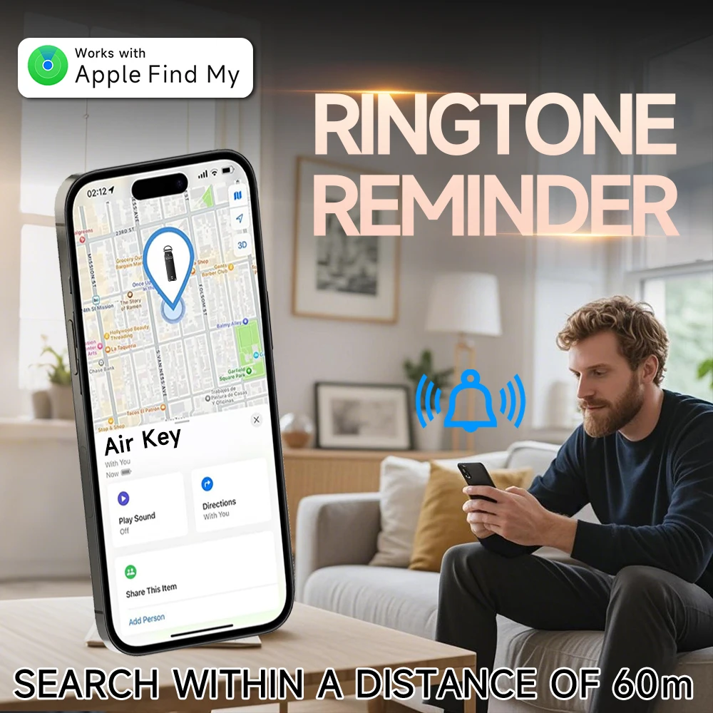 Universal Key Organizer with Built-in GPS Tracker and Bluetooth Connectivity, Securely Holds Up to 6 Keys