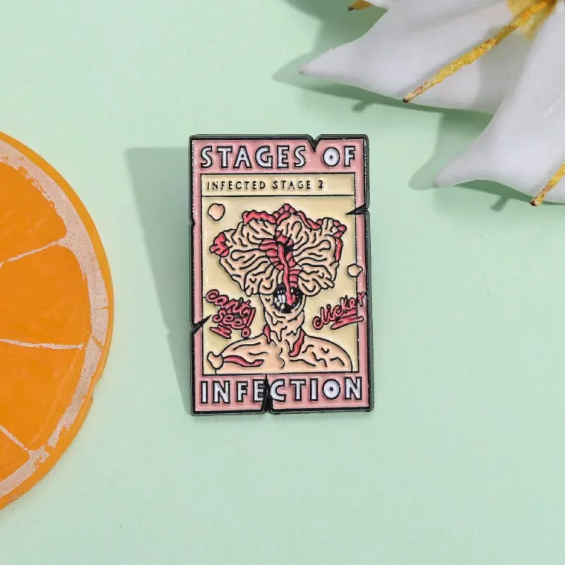 Новинка 2023 эмалированная заколка с вирусной инфекцией Судный день выживание и бег ужас США брошь для ТВ-сериала значок на лацкан для фанатов друзей оптовая продажа
