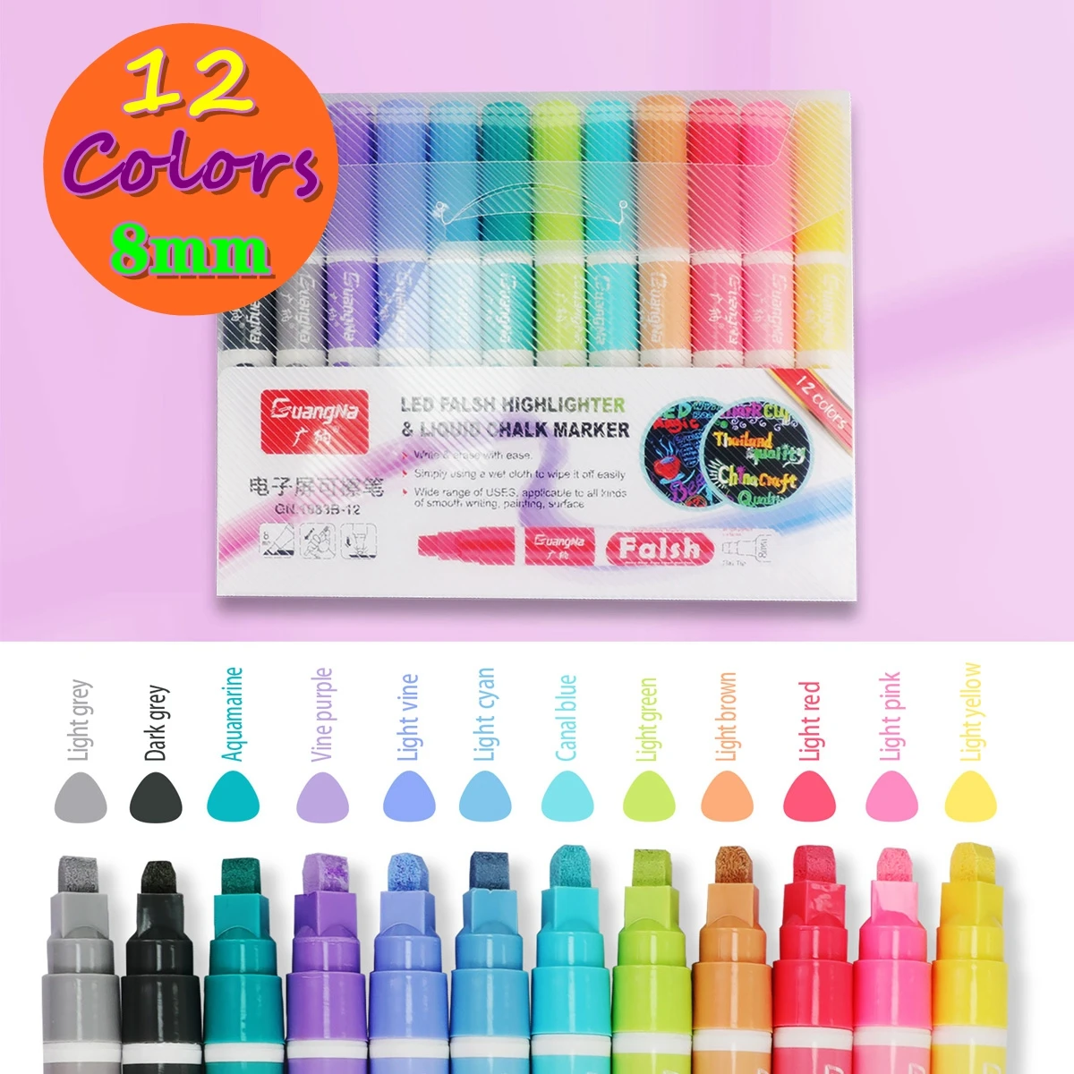 Stylo marqueur d'art coloré, stylos néon à encre liquide, stylo