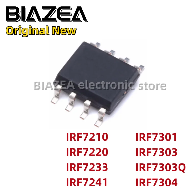 IRF7210 IRF7220 IRF7233 IRF7241 IRF7301 IRF7303 IRF7303Q IRF7304 SOP8 MOSFET Chipset, 10 peças