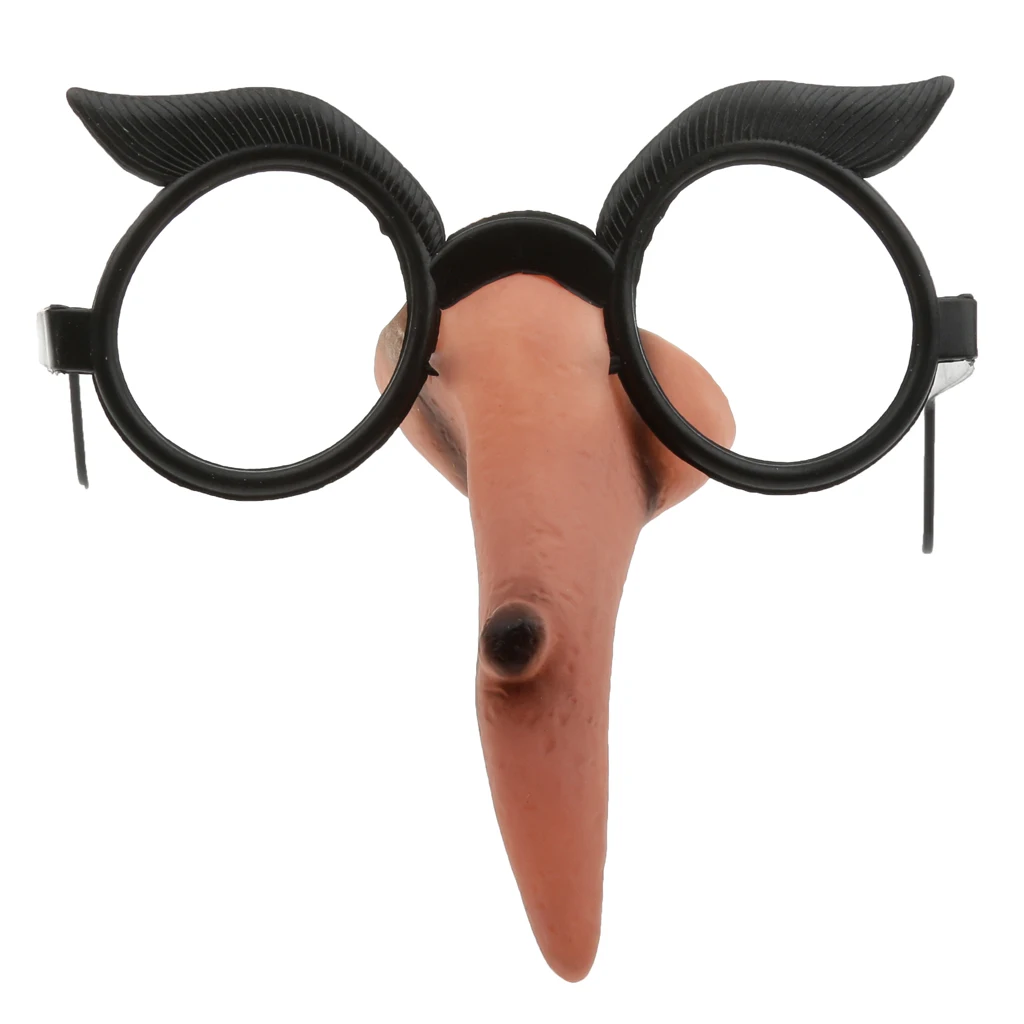 Halloween Theme Party Funny Witch Nose Glasses Frame Fancy Dress Trick Long Nose Prank Party Props Decor Kids Adults Toys