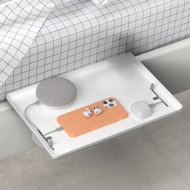 Hanging Bedside Storage Shelf Clip-on Bedside Tray Floating Furniture for Bunk Bed Organization Mobile Rack Dormitory Home Table