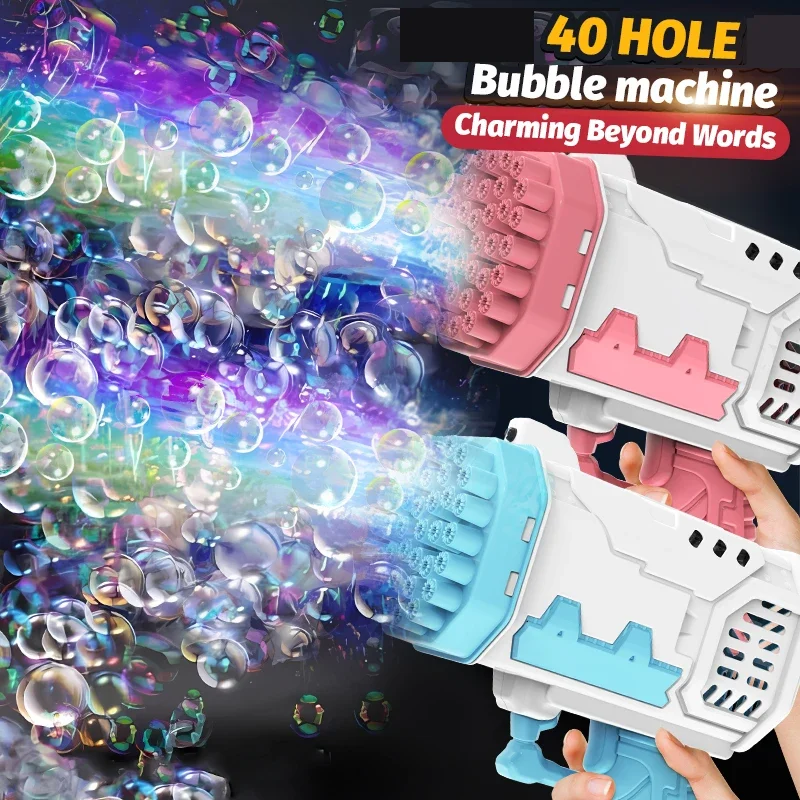 40 hole launcher electric bubble machine outdoor children's toys outdoor without battery without bubble water