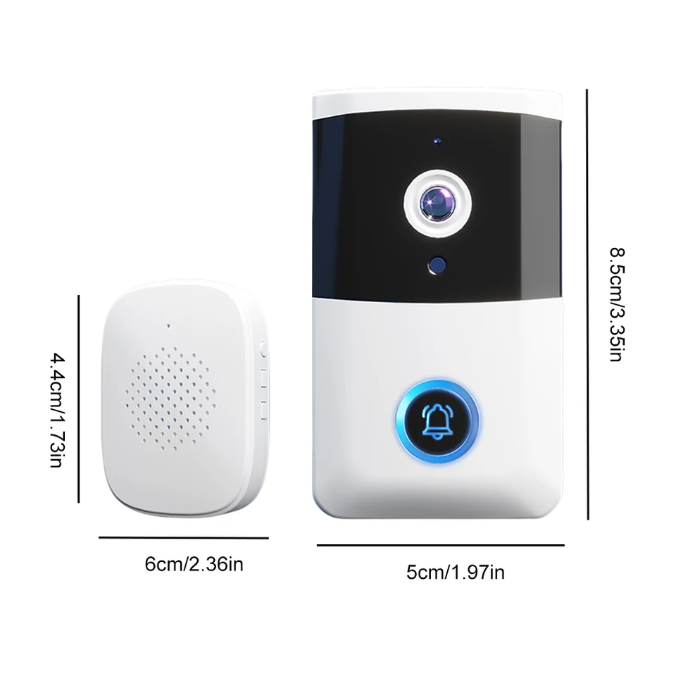 Smart Wireless Video Doorbell with Night Vision