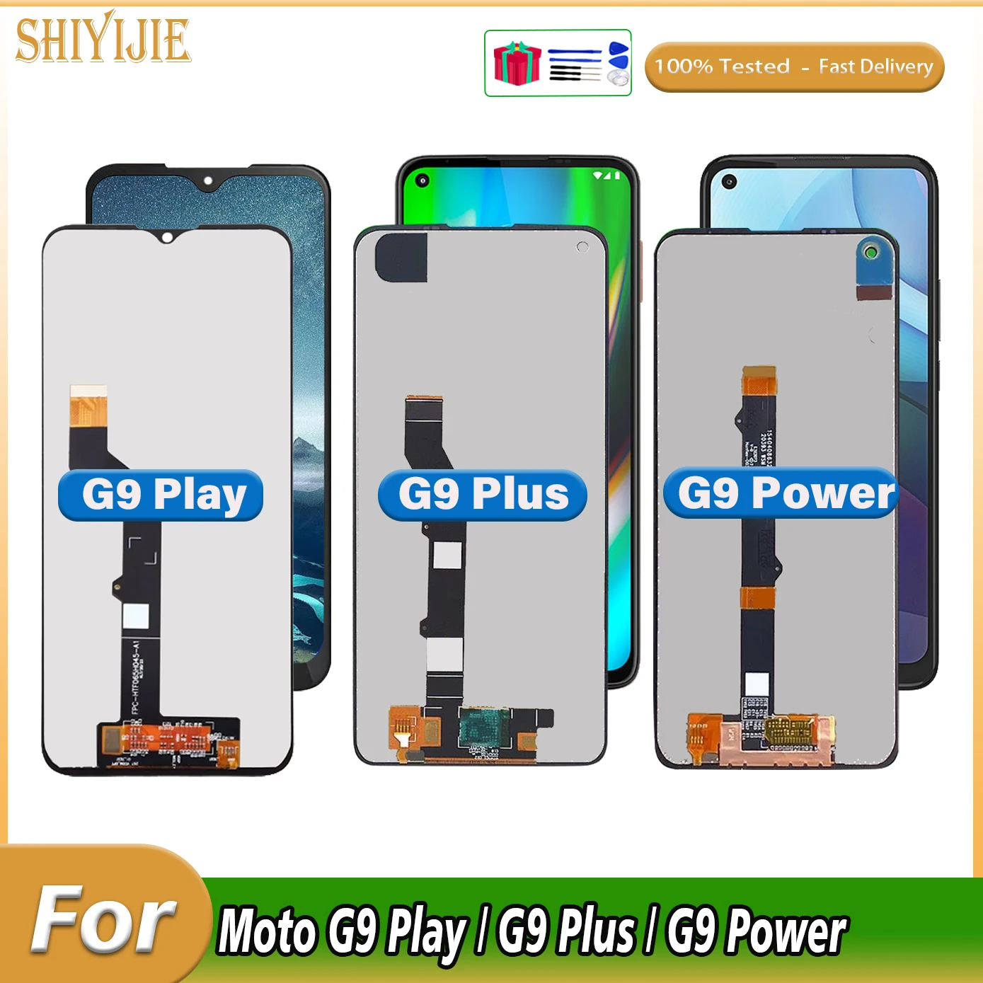 

100% протестирован для Motorola Moto G9 Plus ЖК-дисплей сенсорный экран дигитайзер в сборе G9 Plus ЖК Diaplsy G9 Power Lcd 6,5 ''6,81''