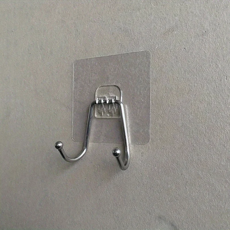 3 large Sticky Double Hooks for Hanging Wall Hooks 33 ib Max Heavy Duty Non-damage Waterproof Hooks for Bathroom double self adhesive hooks multifunctional hooks self adhesive wall hooks heavy duty hooks