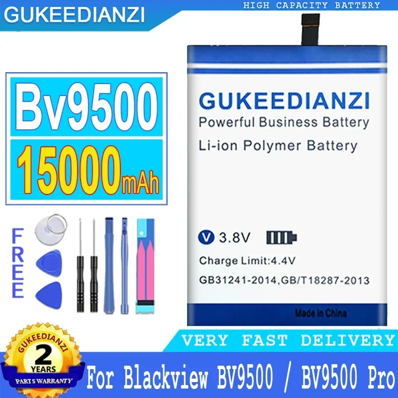 

GUKEEDIANZI Battery for Blackview, Big Power Battery, BV9500 Pro, BV9500 Plus, MT6763T, 536380, 15000mAh