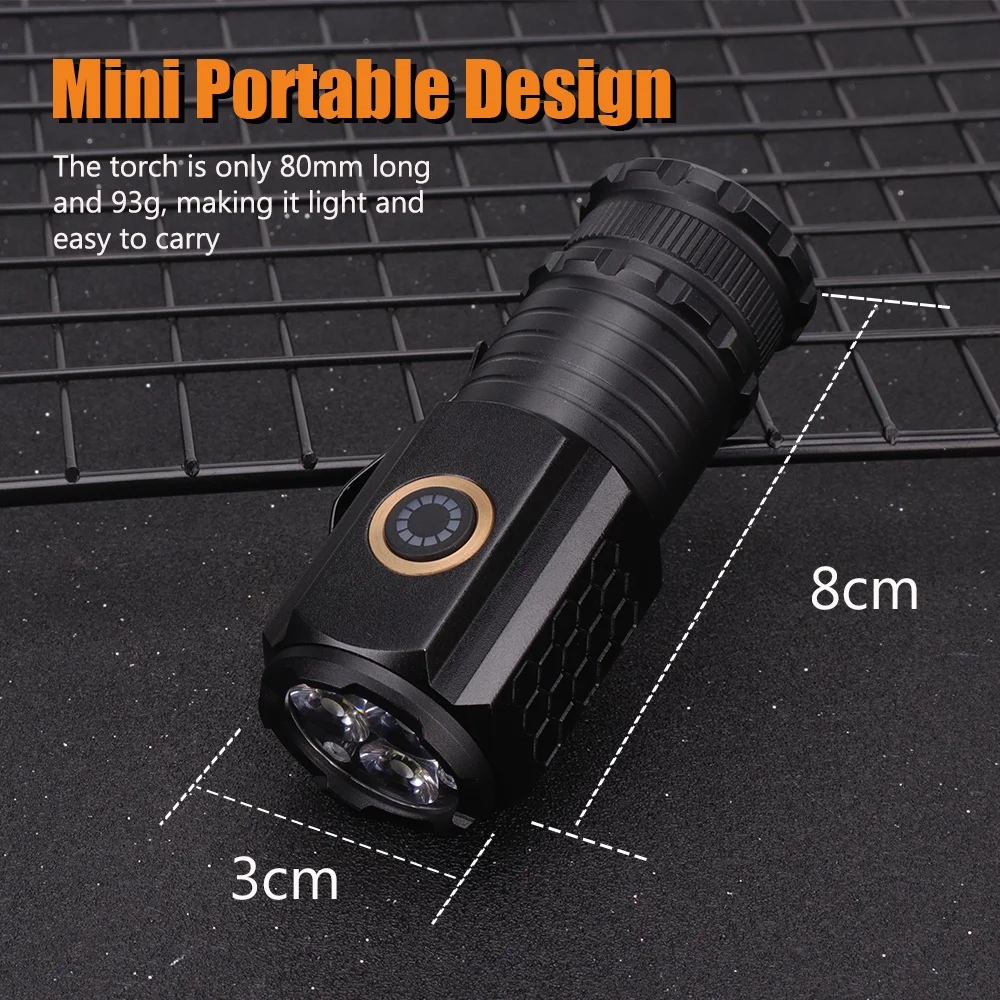 Work Light Rechargeable Magnetic Portable Work Flashlights 1200lm