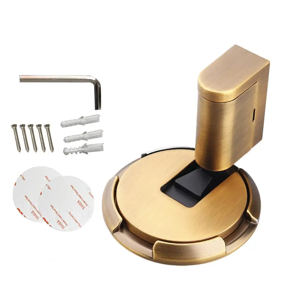 Magnetic Door Stopper No Drilling Silent Floor Door Stop Screws Adhesive Adjustable Mechanical magnetic door stopper